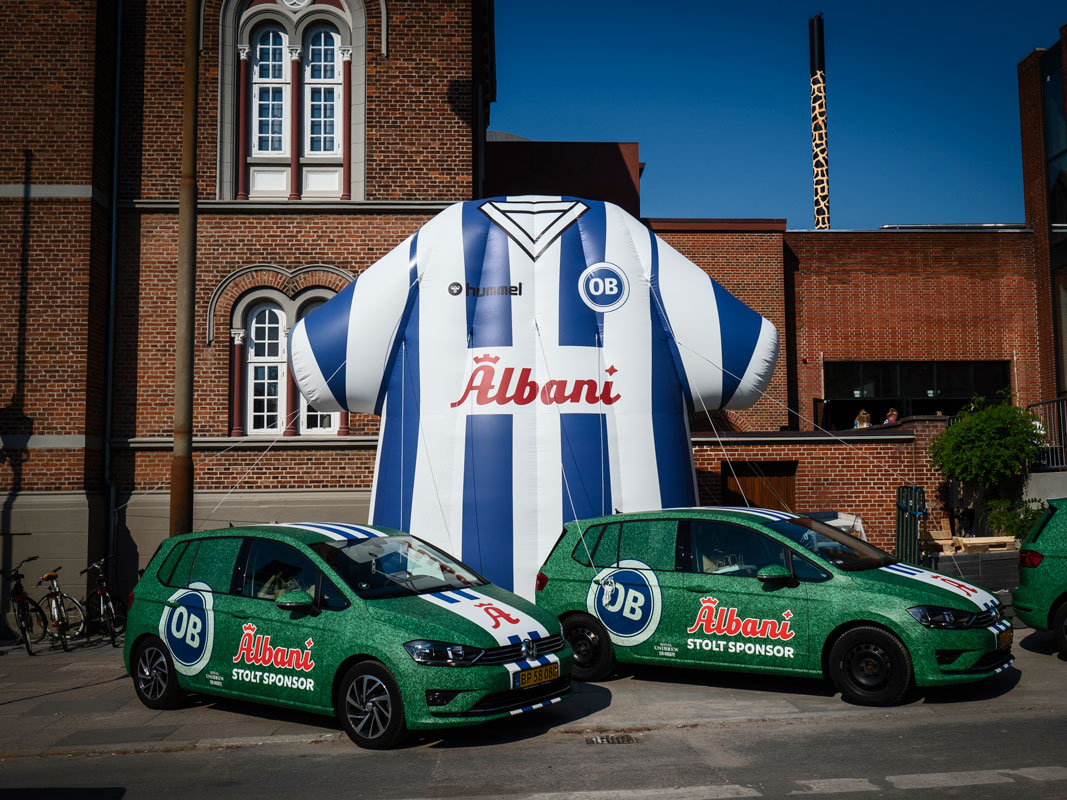 Reklamballong till Odense Boldklub