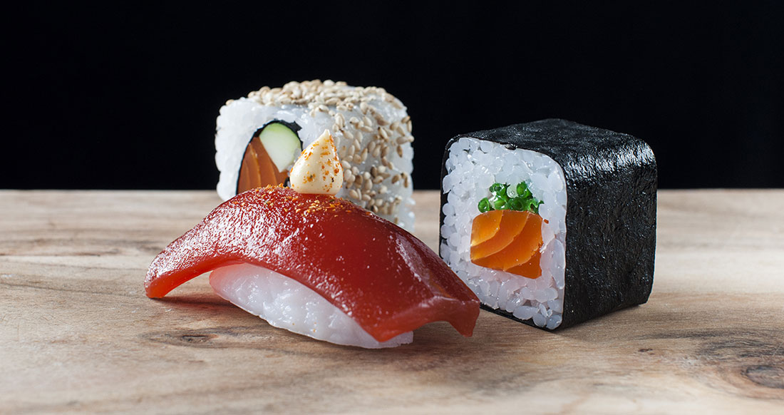 Konstgjord Sushi i 3 varianter